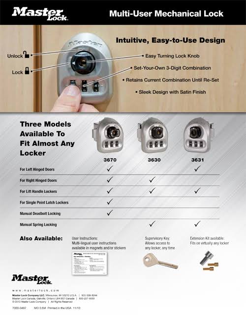 Multi-User Mechanical Built-in Lock V162390