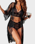Sheer Floral Lace Sleepwear Set L3213