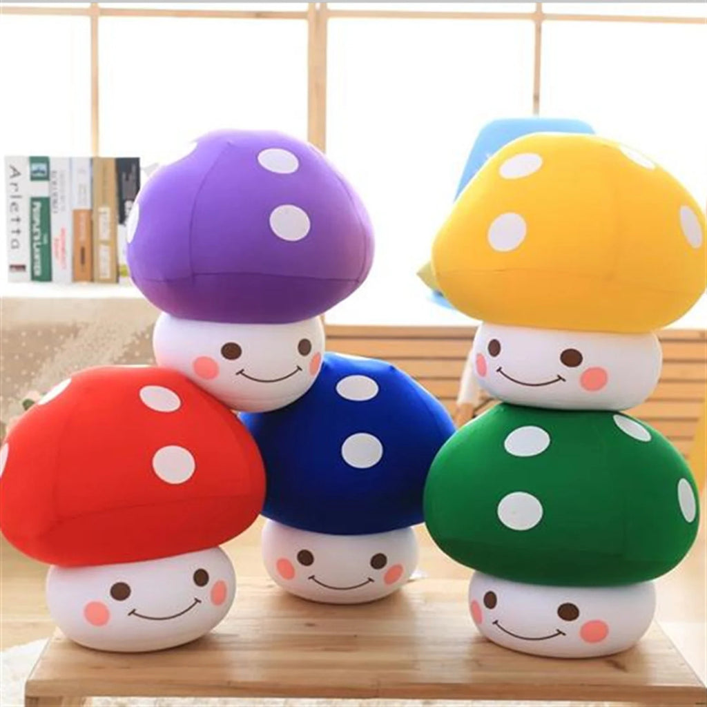 Cartoon Mushroom Stuffed Plush Throw Pillow Y669