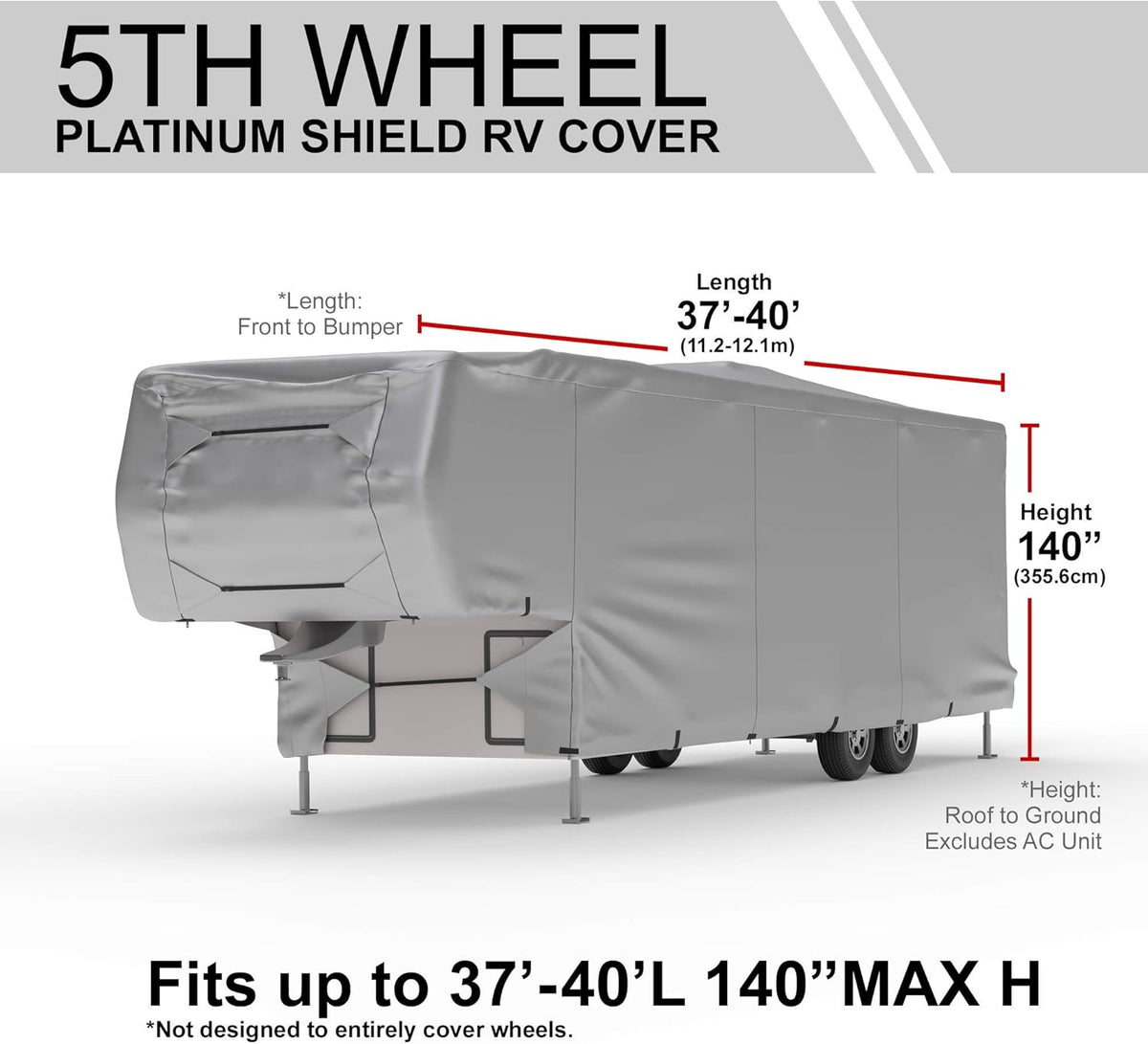 Weatherproof RV Cover for 5th Wheel RV 20' - 23' Long M1225