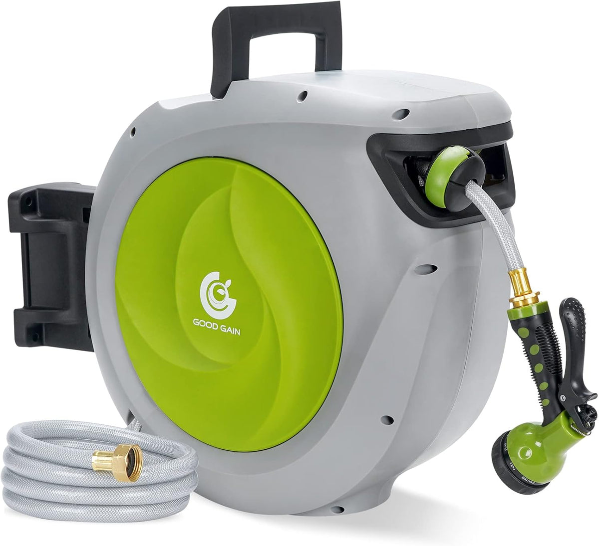 115+7FT Auto Rewind Retractable Hose Reel with 9 Patterns Hose Nozzle I462