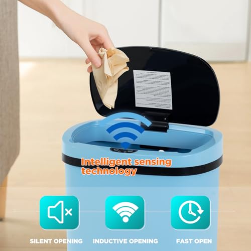 13 Gallon Automatic Touch Free Trash Can with Lid B2559