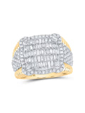 10kt Yellow Gold Mens Baguette Diamond Band Ring 2-1/4 Cttw Y5019