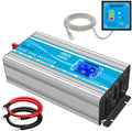 1500 Watt Pure Sine Wave Power Inverter 12V DC to 110V AC with LCD Display USB Port 4 AC Outlets J146