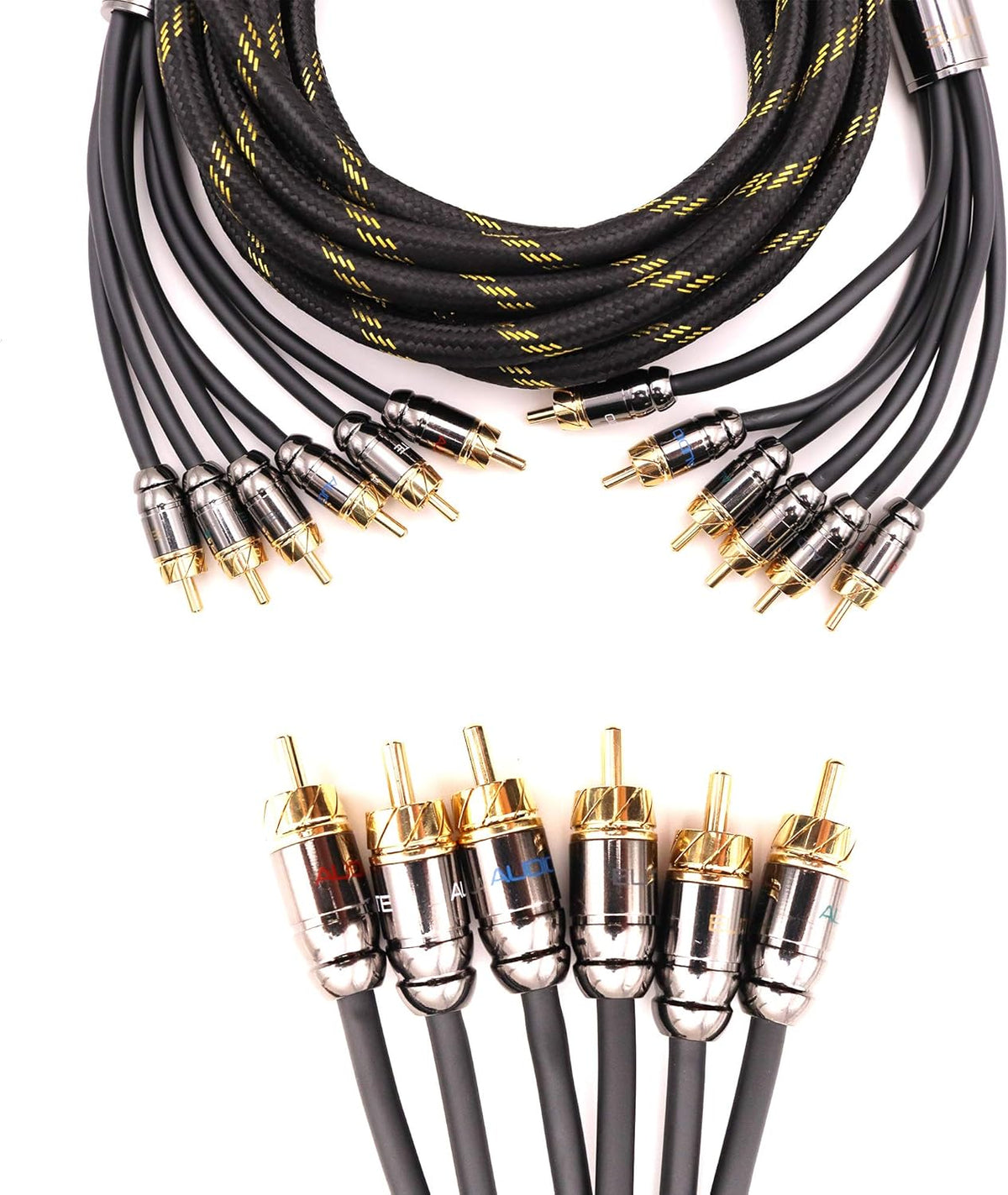100% OFC Copper 4 Channel 15 ft RCA Audio Interconnect Stereo Cable M58623