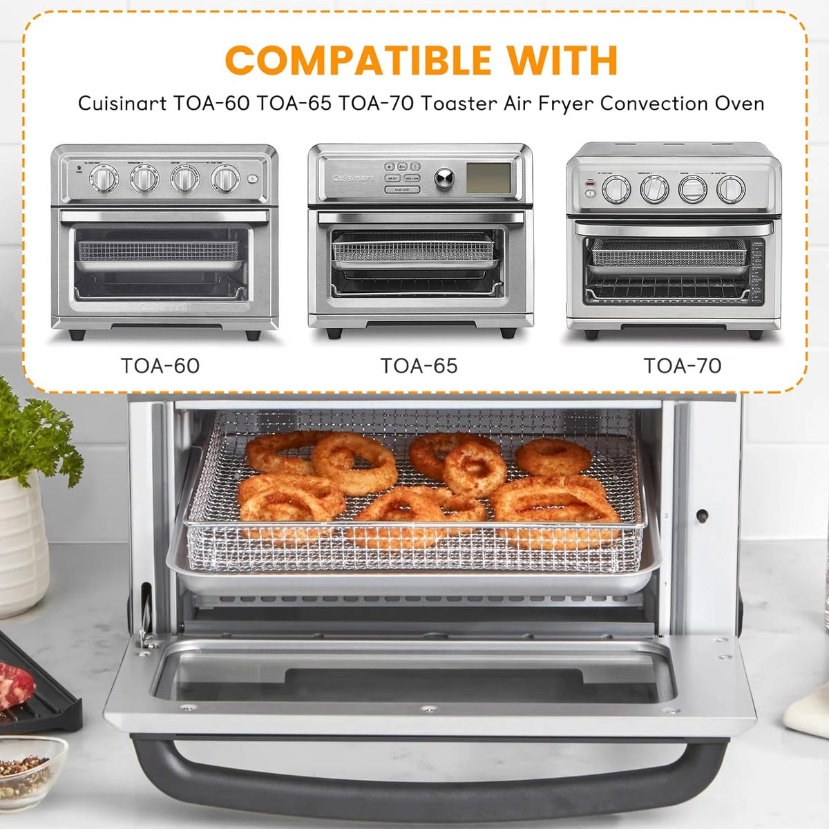 12.2 x 11 Inch Stainless Steel Mesh Air Fryer Basket J155968