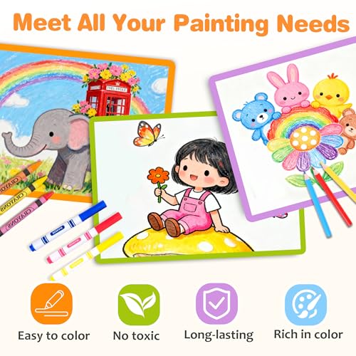 158 Pcs Art Supplies Drawing Painting Set with Colored Pencils Crayons Markers O4280