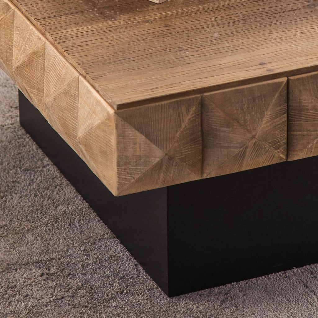 Square Retro Coffee Table with 2 Drawers P539