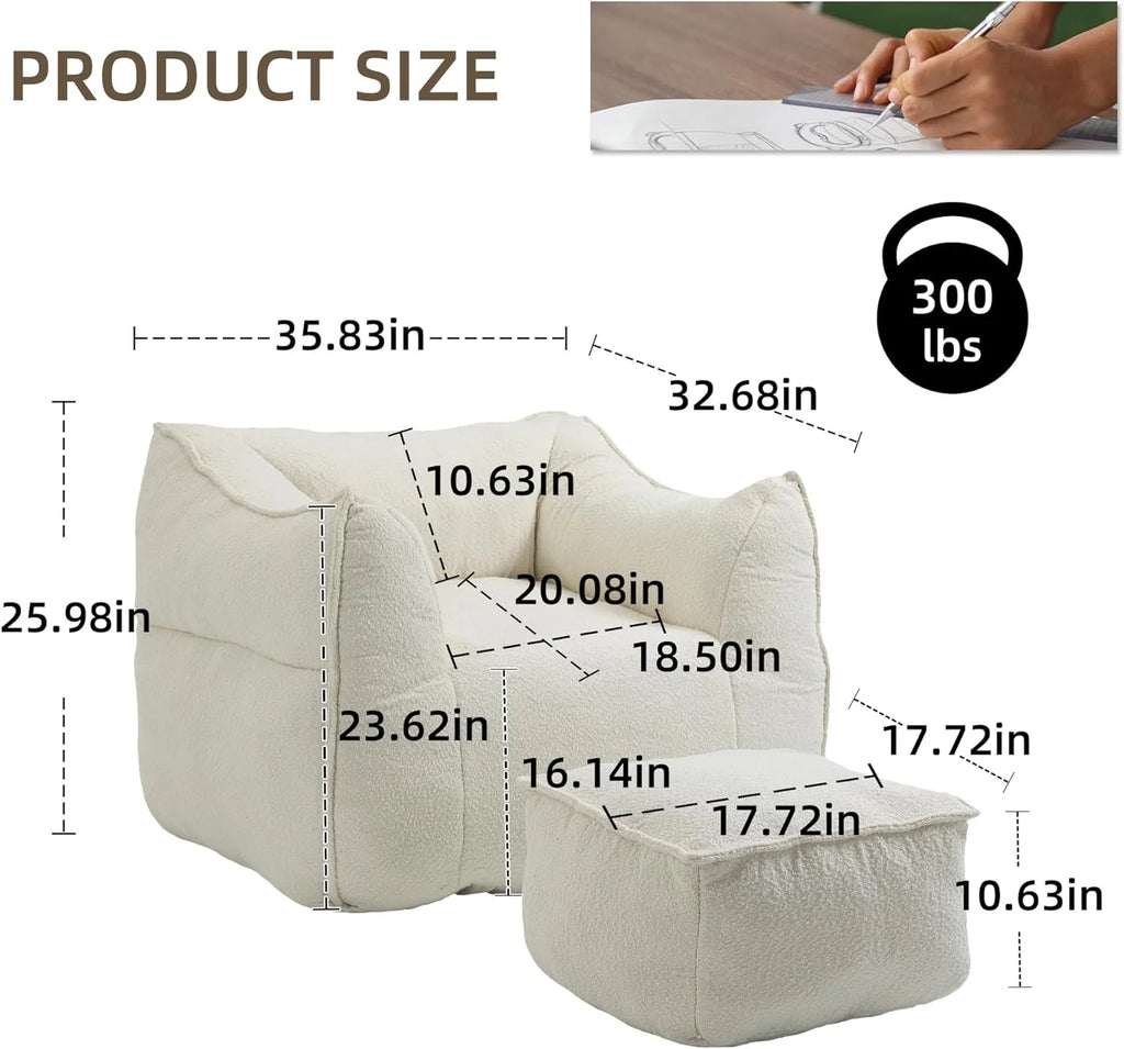 Sofa Chair with Ottoman U295