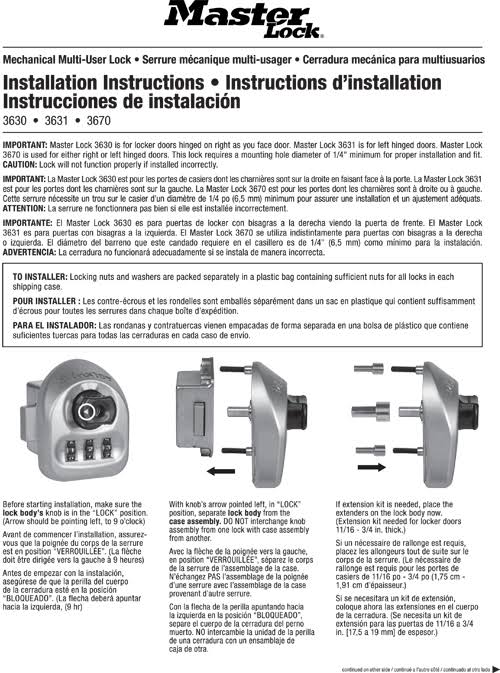 Multi-User Mechanical Built-in Lock V162390