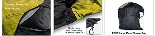 Yellow/Black Jet Ski Cover with Trailer Straps and Storage Bag S4919