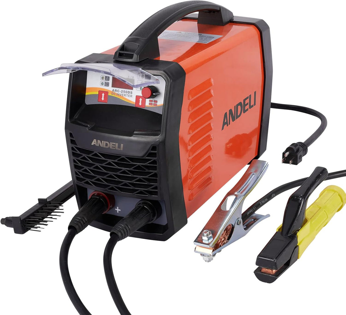 160A ARC Welder Inverter DC MMA Portable Welding Machine Kit IGBT Technology, 110V/220V Dual Voltage Orange Plastic Case O673