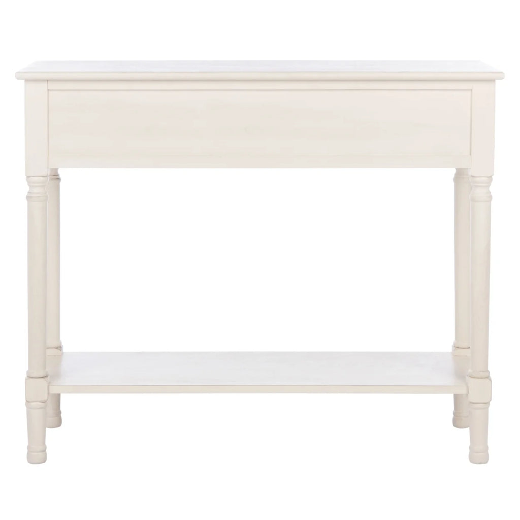 Distressed White 2 Drawer Console Table V5006