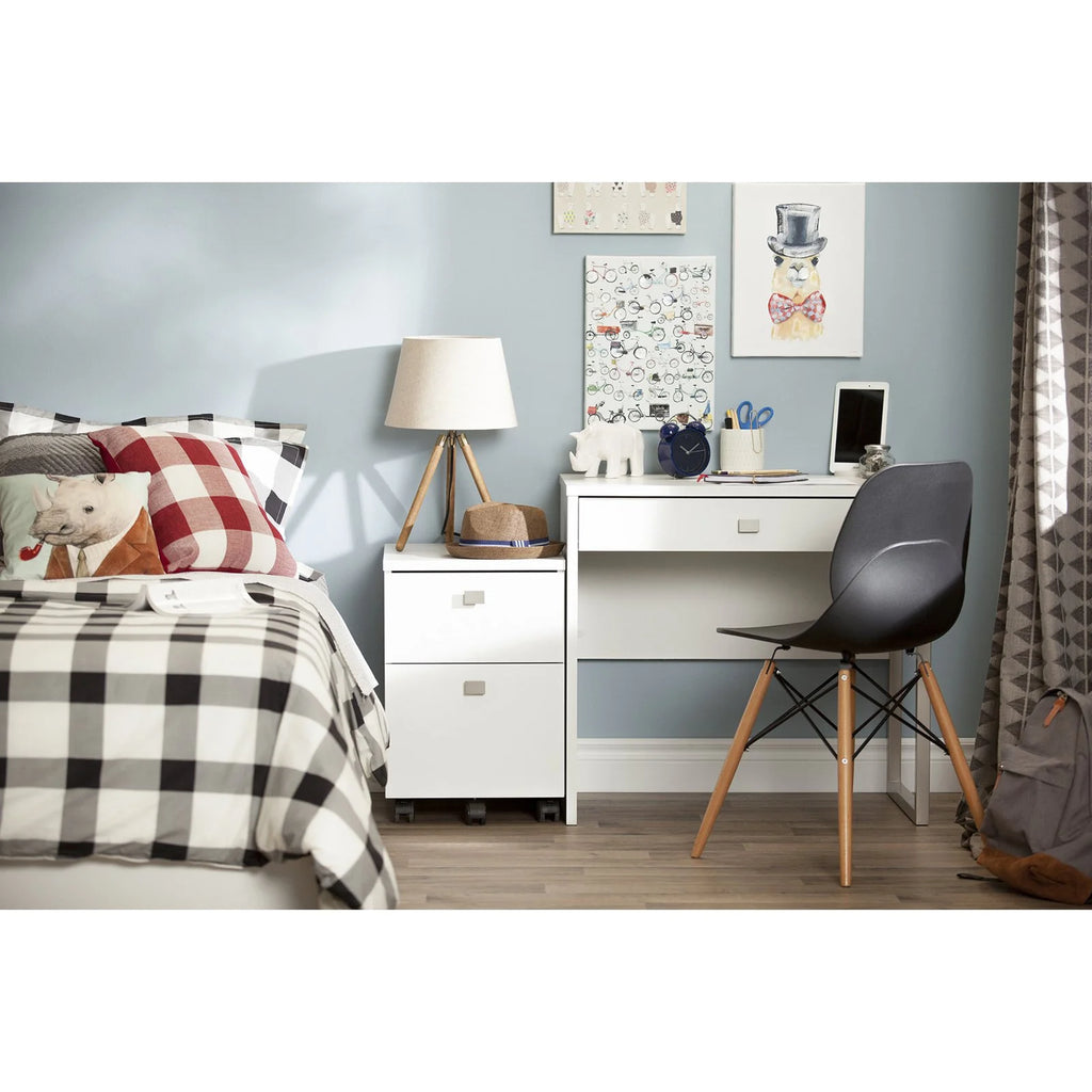 Contemporary White Desk D237