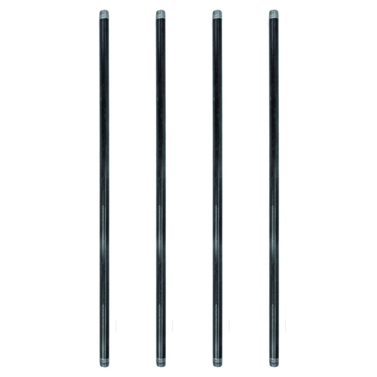 1/2 in. x 60 in. Black Steel Plumbing Pipe (4-Pack) W439628