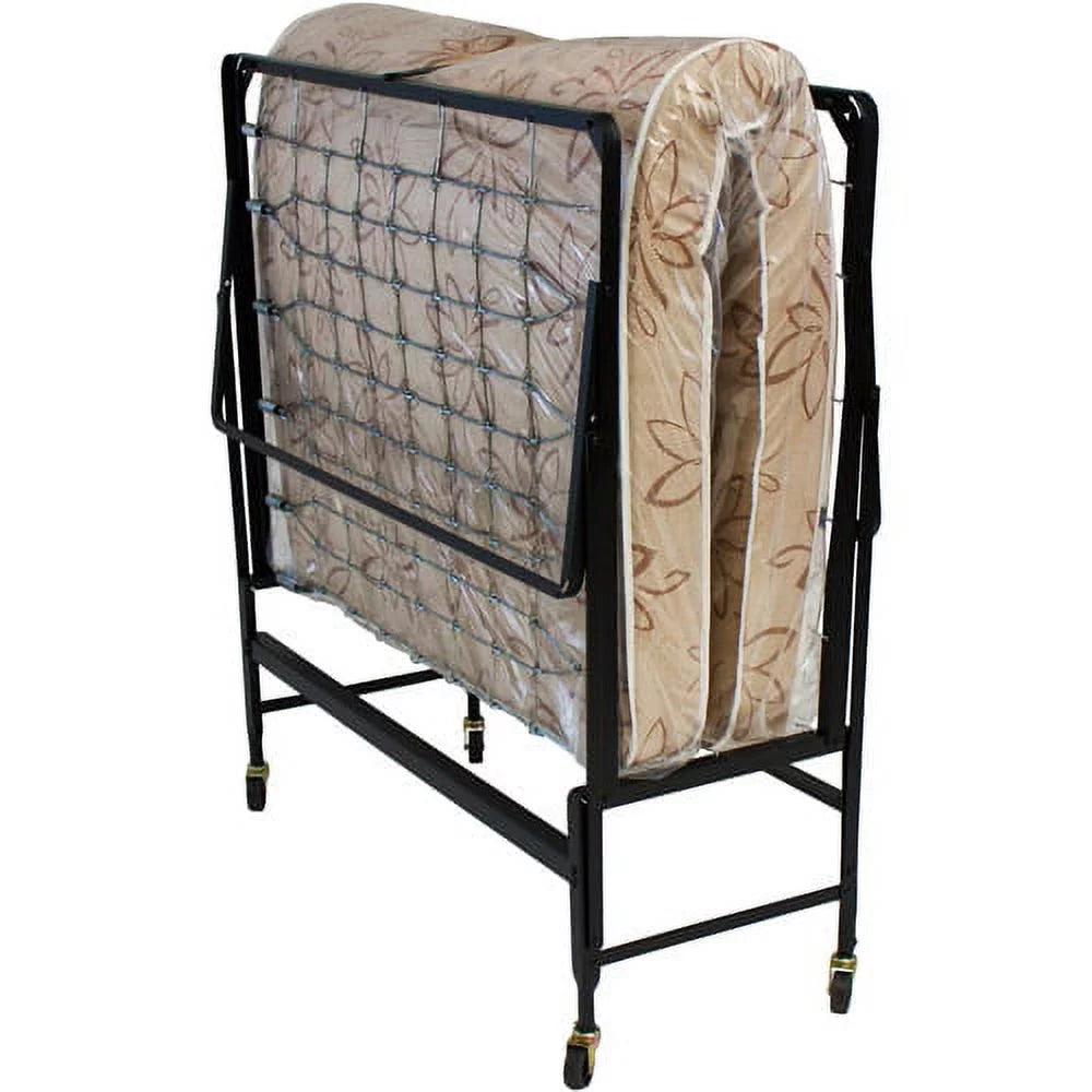 Rollaway Bed with Fiber Mattress Twin Steel Construction M920
