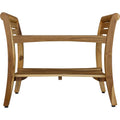 Natural Teak Shower Bench with Shelf and Handles W33005