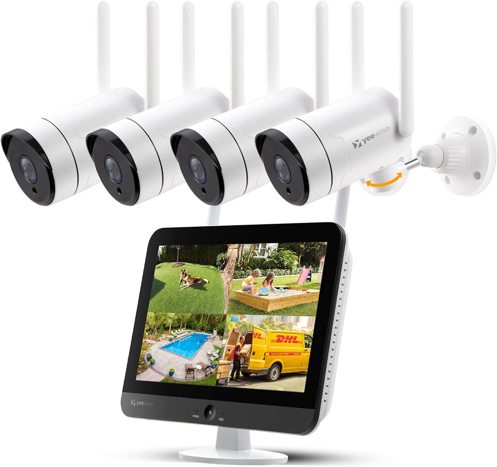 2K All-in-One Wireless Security Camera System with 12 HD Monitor U60800