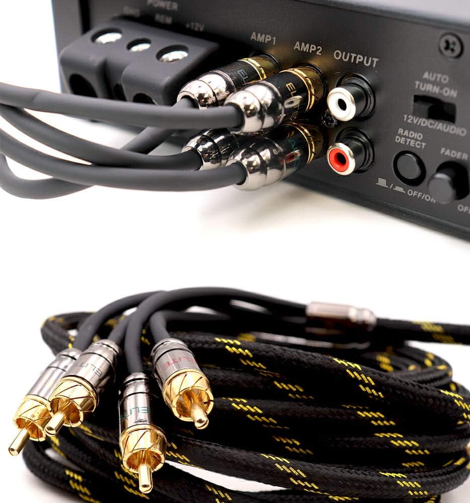 100% OFC Copper 4 Channel 15 ft RCA Audio Interconnect Stereo Cable M58623