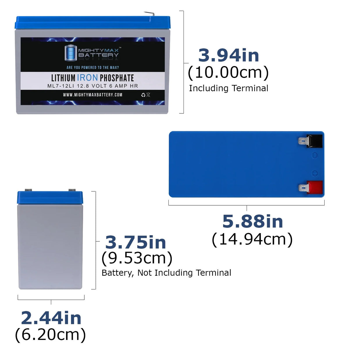 12V 7AH Lithium Replacement Battery 3 Pack D8219