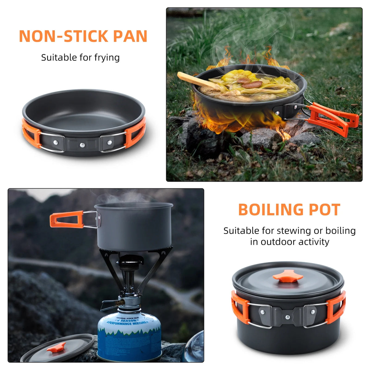 16pcs Camping Cookware Set N3814
