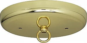 Brass Canopy Kit Diameter 5in Center Hole 7/16in Bar Holes 2-8/32 D81833