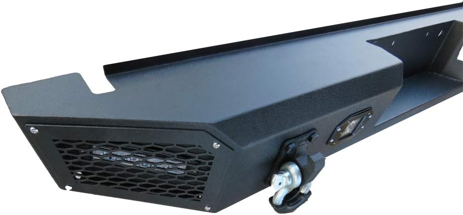 Black Texture Rear Bumper with 4 LED Lights X108362
