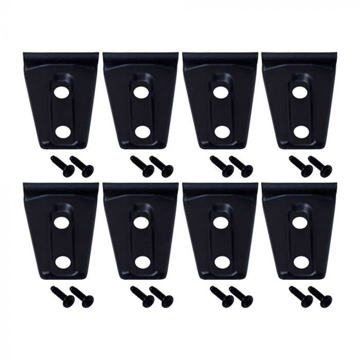 Textured Black Door Hinge Overlays 8 Pieces D4581