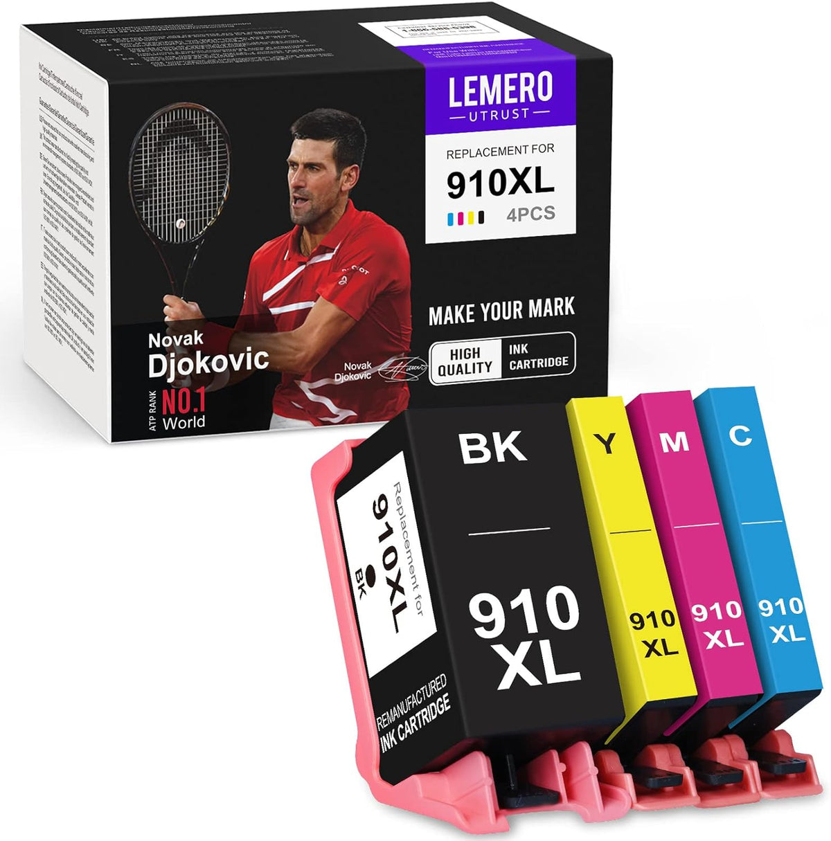 Remanufactured Ink Cartridge Replacement (Black, Cyan, Magenta, Yellow) L999815