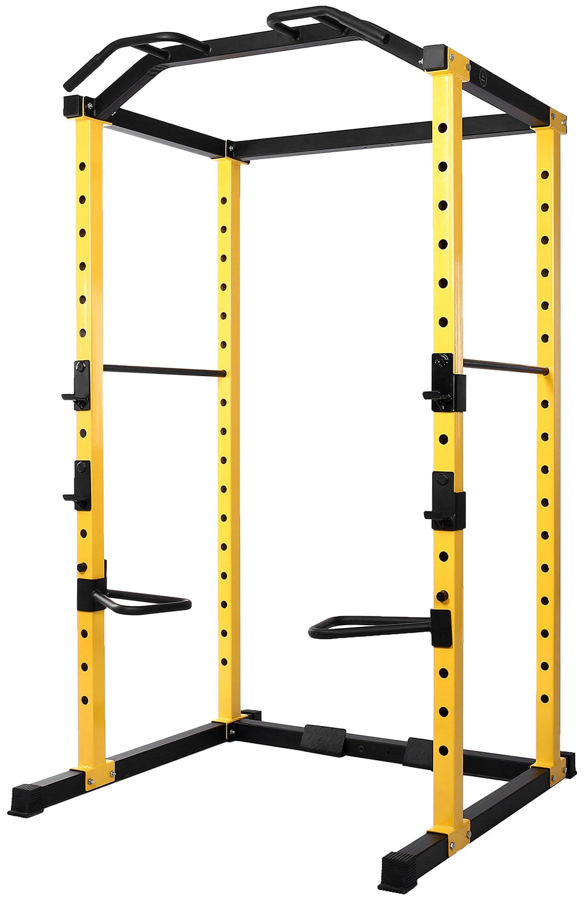 1000-Pound Capacity Adjustable Power Cage with J-Hooks and Dip Bars I533567
