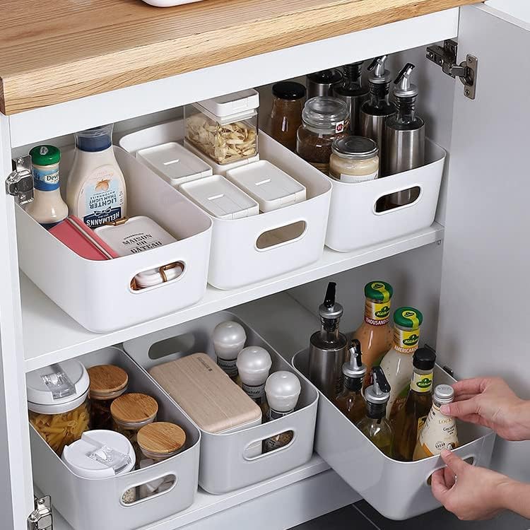 Plastic Storage Baskets with Handle A583