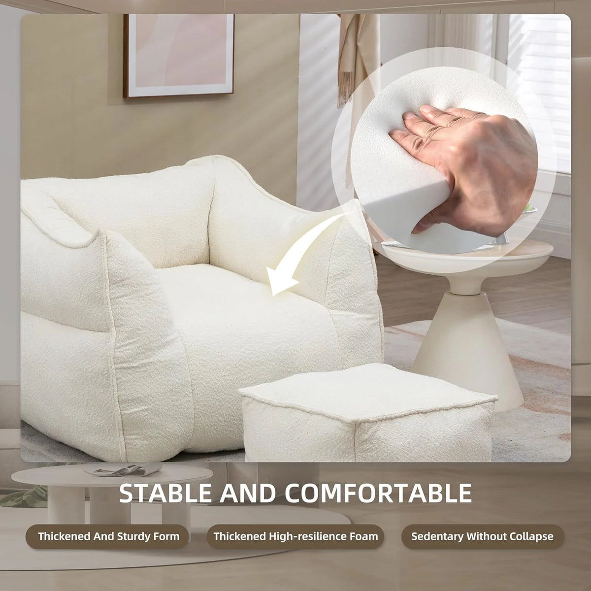 Sofa Chair with Ottoman U295