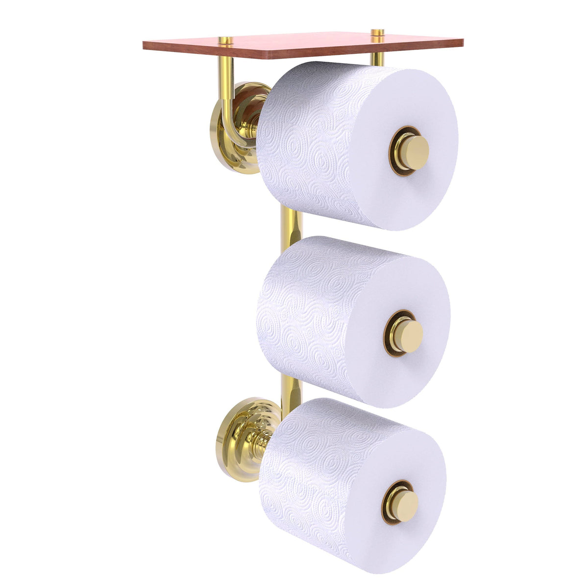Wall Mount Toilet Paper Holder with Wood Shelf K5680