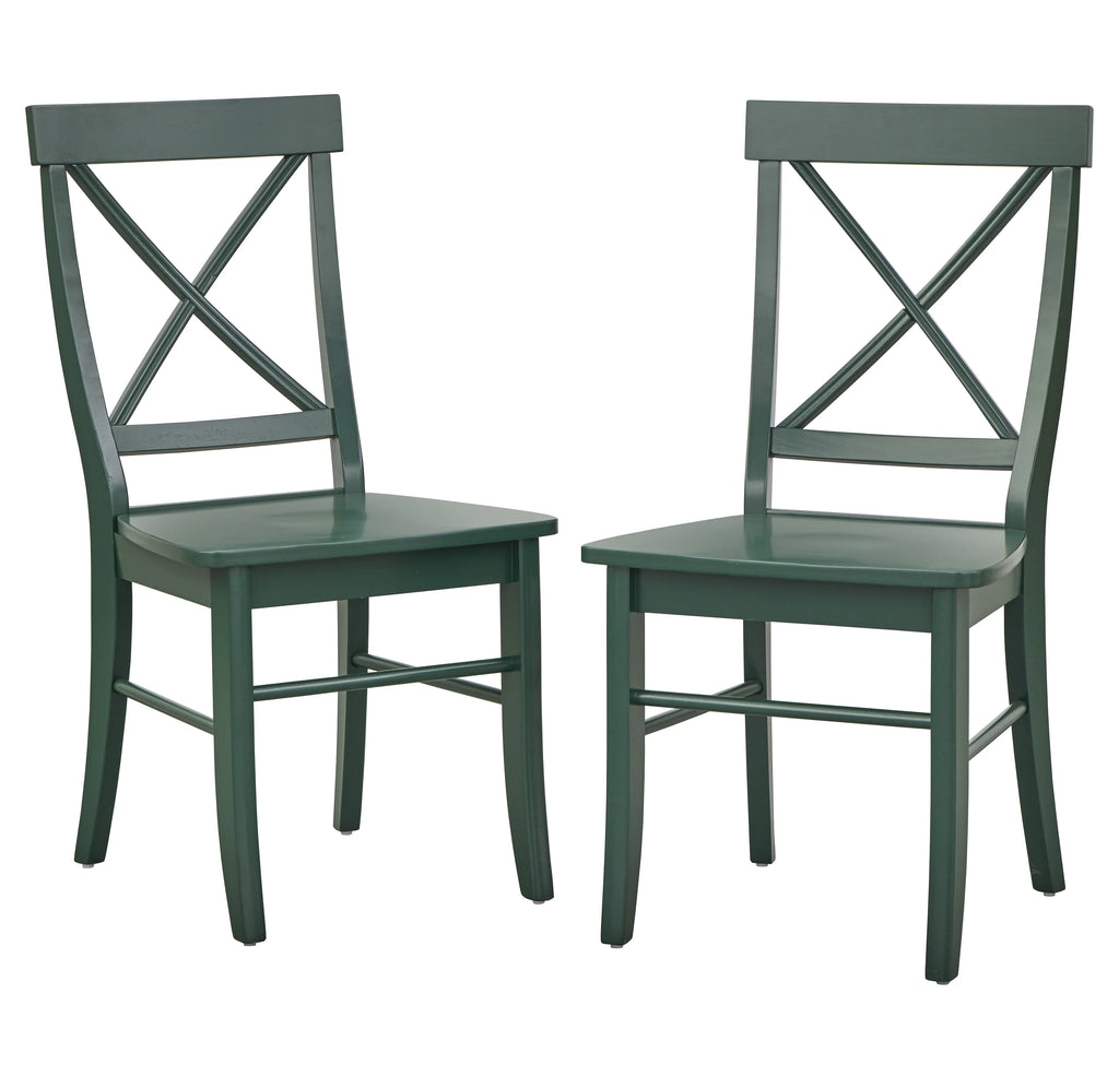 Set of 2 Dark Green Dining Chair V39327