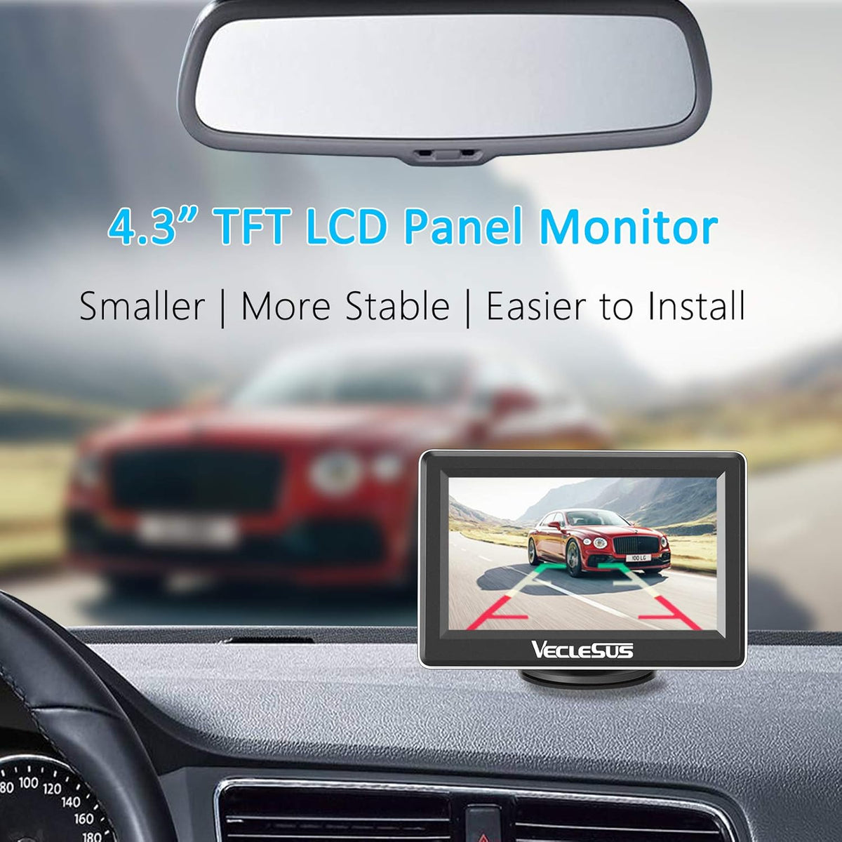 1080P HD Wireless Backup Camera System with 4.3" LCD Monitor U201967