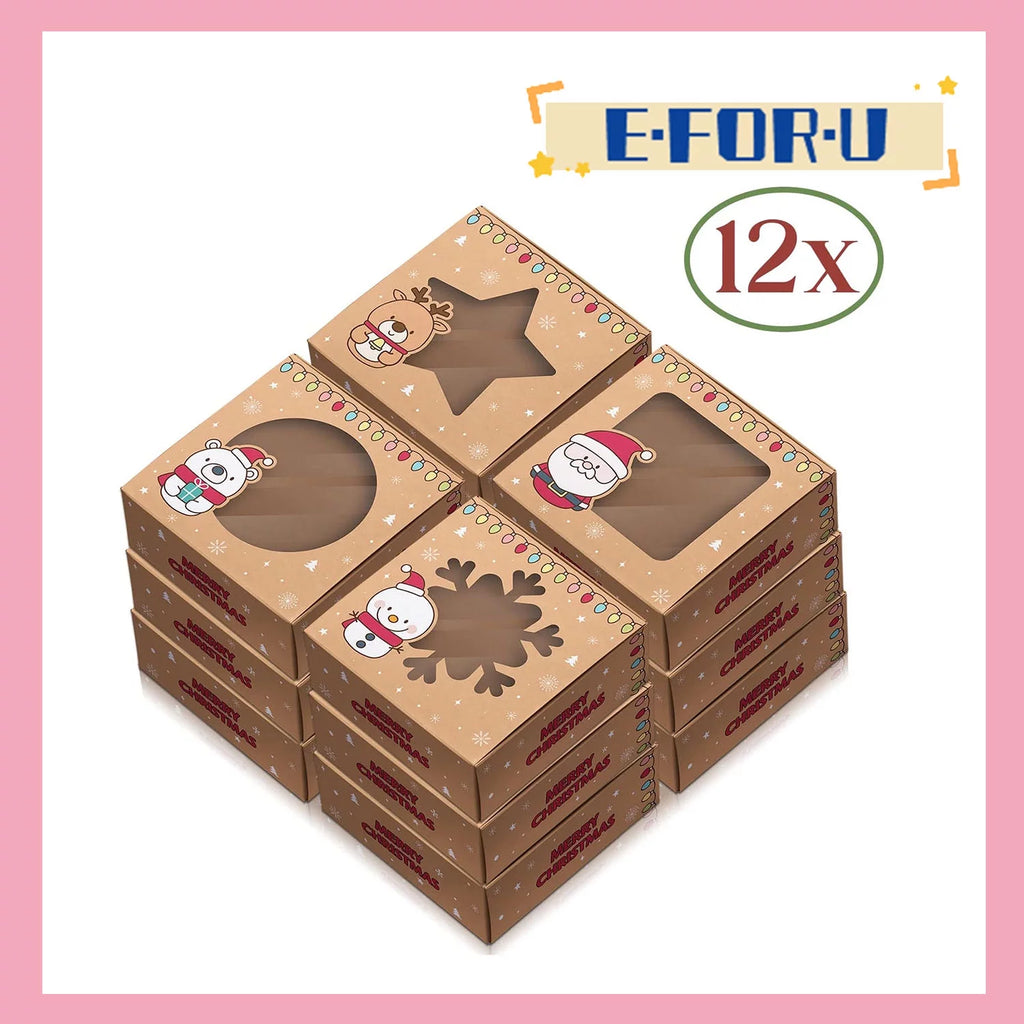 Christmas Cookie Boxes With Window K609