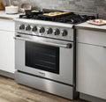 36 in. Natural Gas Electric Oven Range Stainless Steel P29139