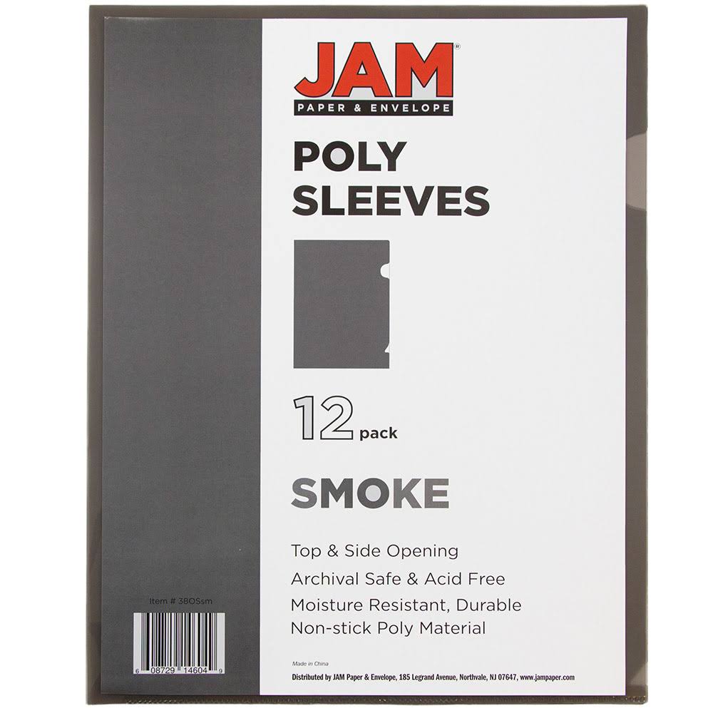 Plastic Sleeves 9 x 11 1/2 Smoke 120/Pack Q40970