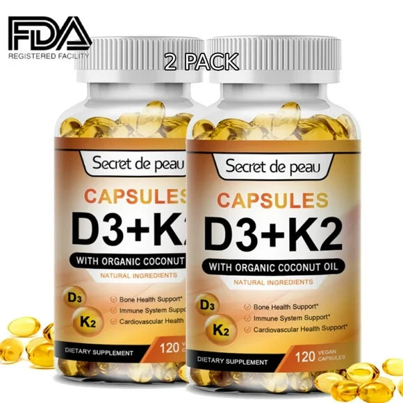 120 Ct D3 + K2 Vitamin Supplement U528992