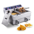 Commercial Electric Deep Fryer with Dual Tanks 3000W I61120