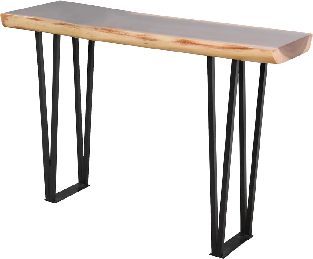 Solid Wood Console Table with Metal Legs S241