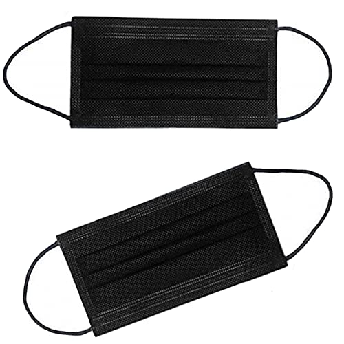 100PCS 3 Ply Black Disposable Face Mask Z680