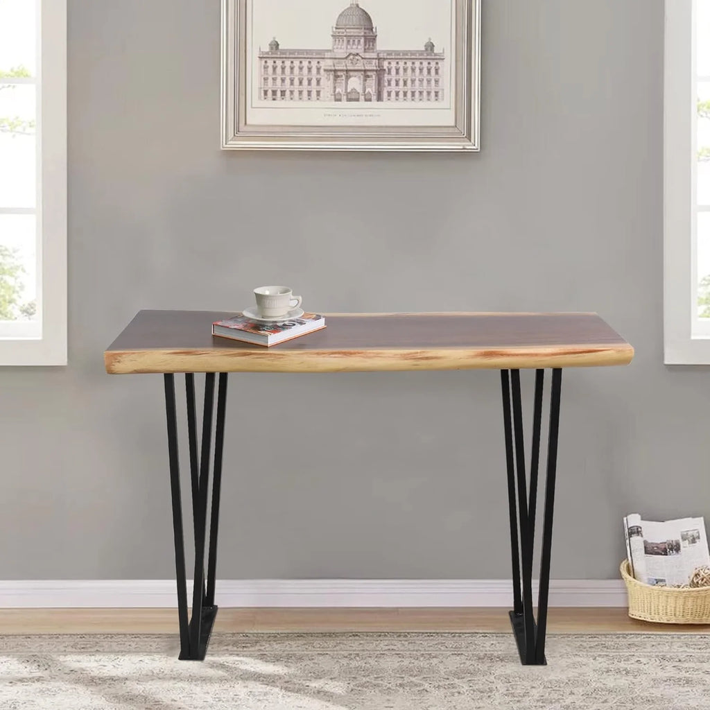 Solid Wood Console Table with Metal Legs S241