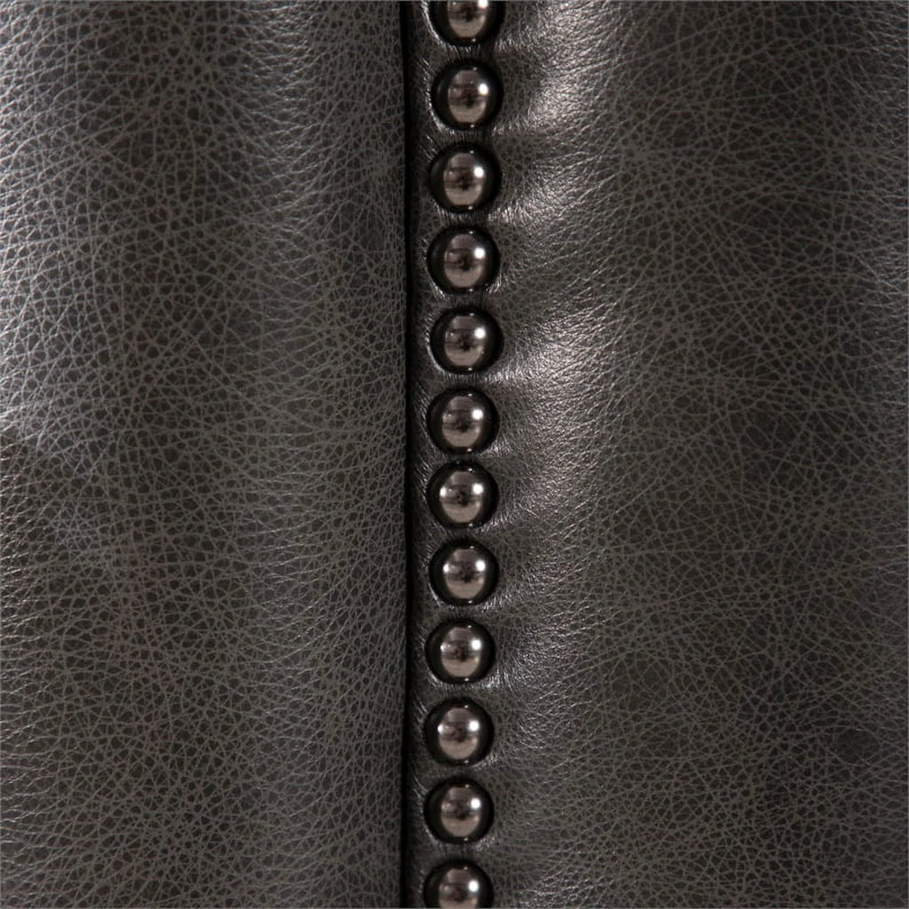 Grey Leather Chesterfield Sofa I9160