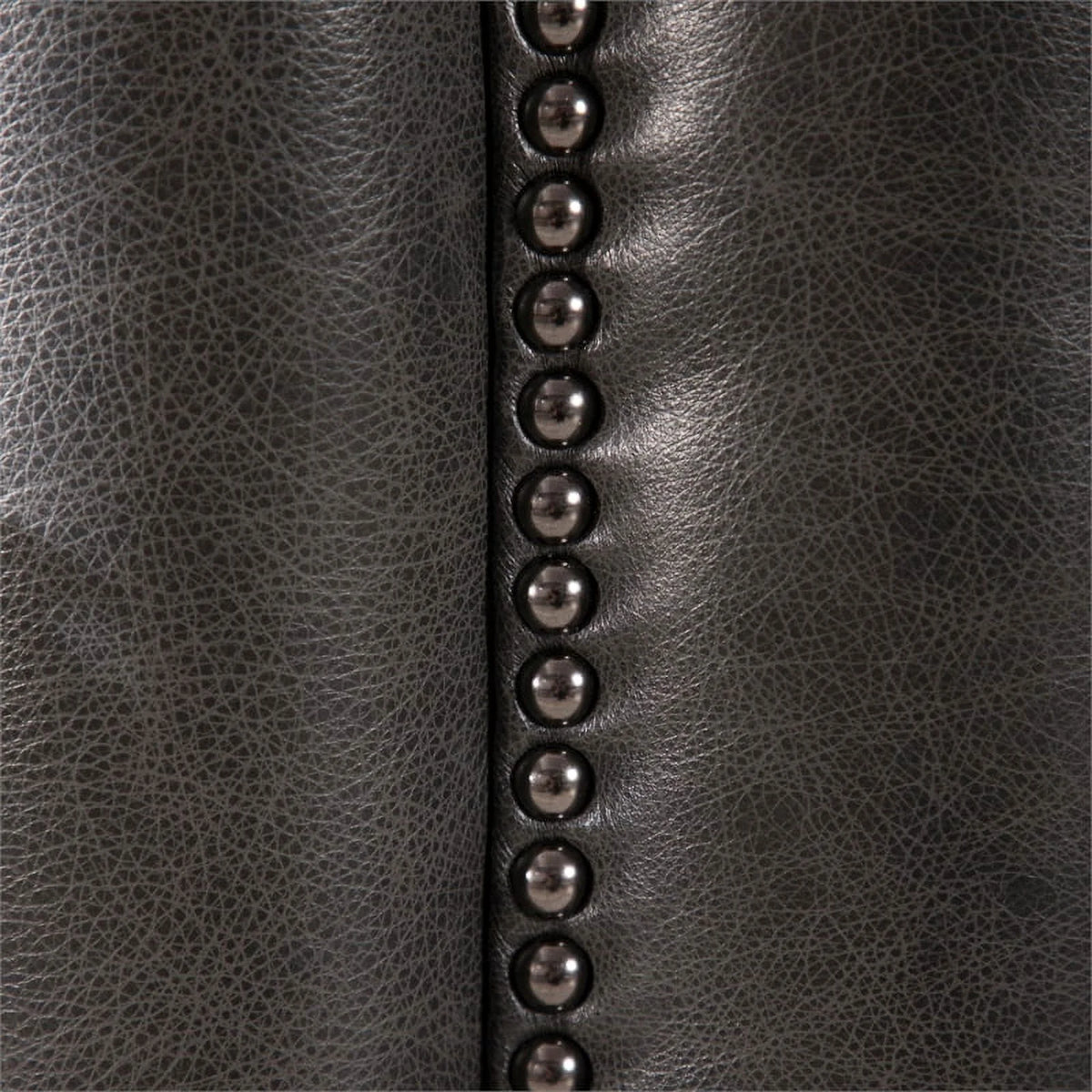 Grey Leather Chesterfield Sofa I9160